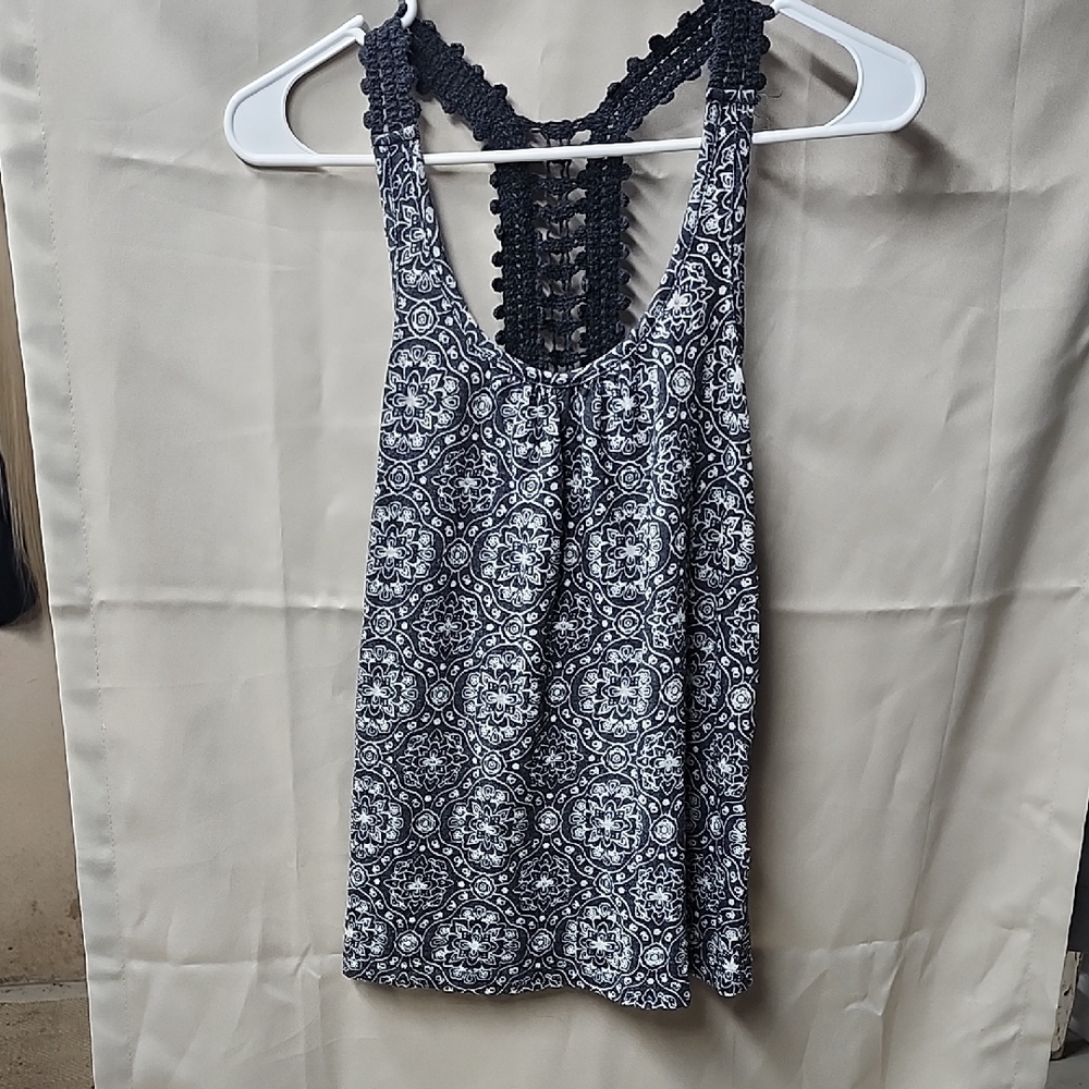 LEI Womens Lace Racerback Tank Size S